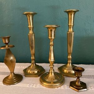 Brass Candlesticks (5)